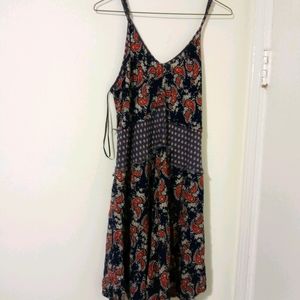 Anna Grace Red,Blue & White Spaghetti Strap Dress